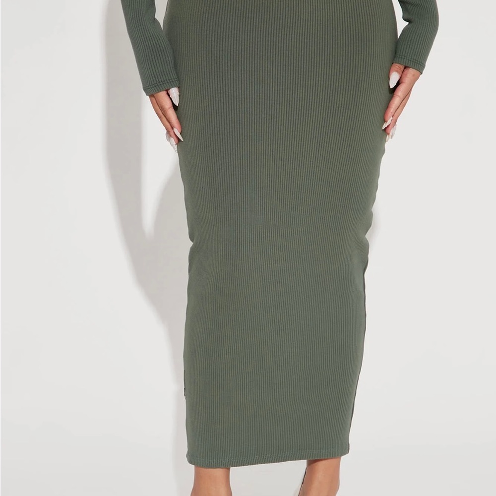 Long skirt Zara double colour green and white same set